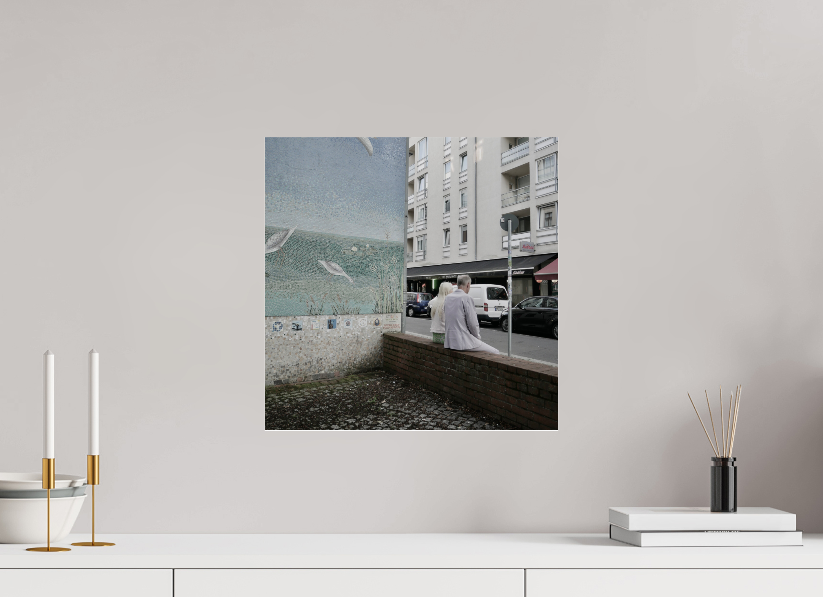 40 x 40 cm, Photo Print Under Acrylic Glass Berlin Color