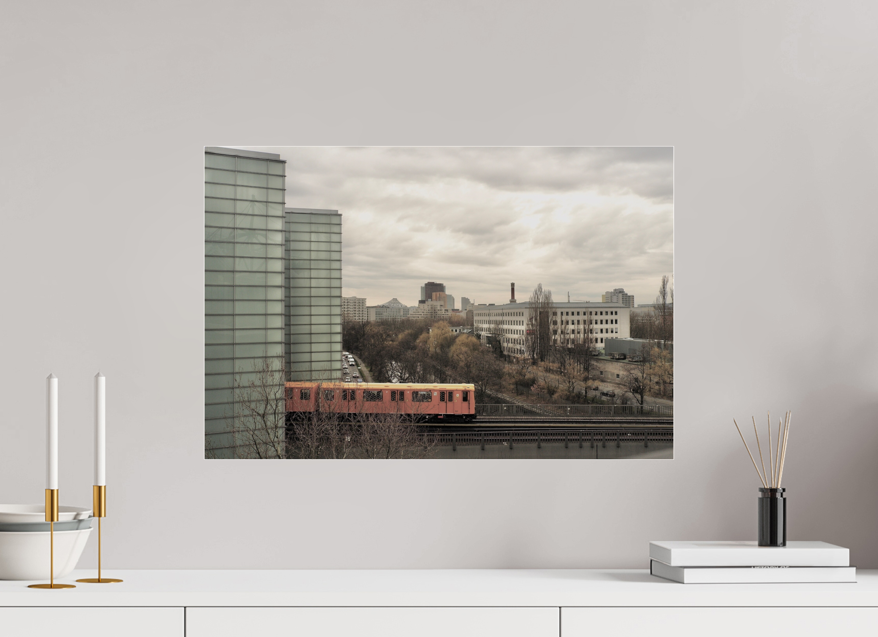 60 x 40 cm, Photo Print Under Acrylic Glass Berlin Color