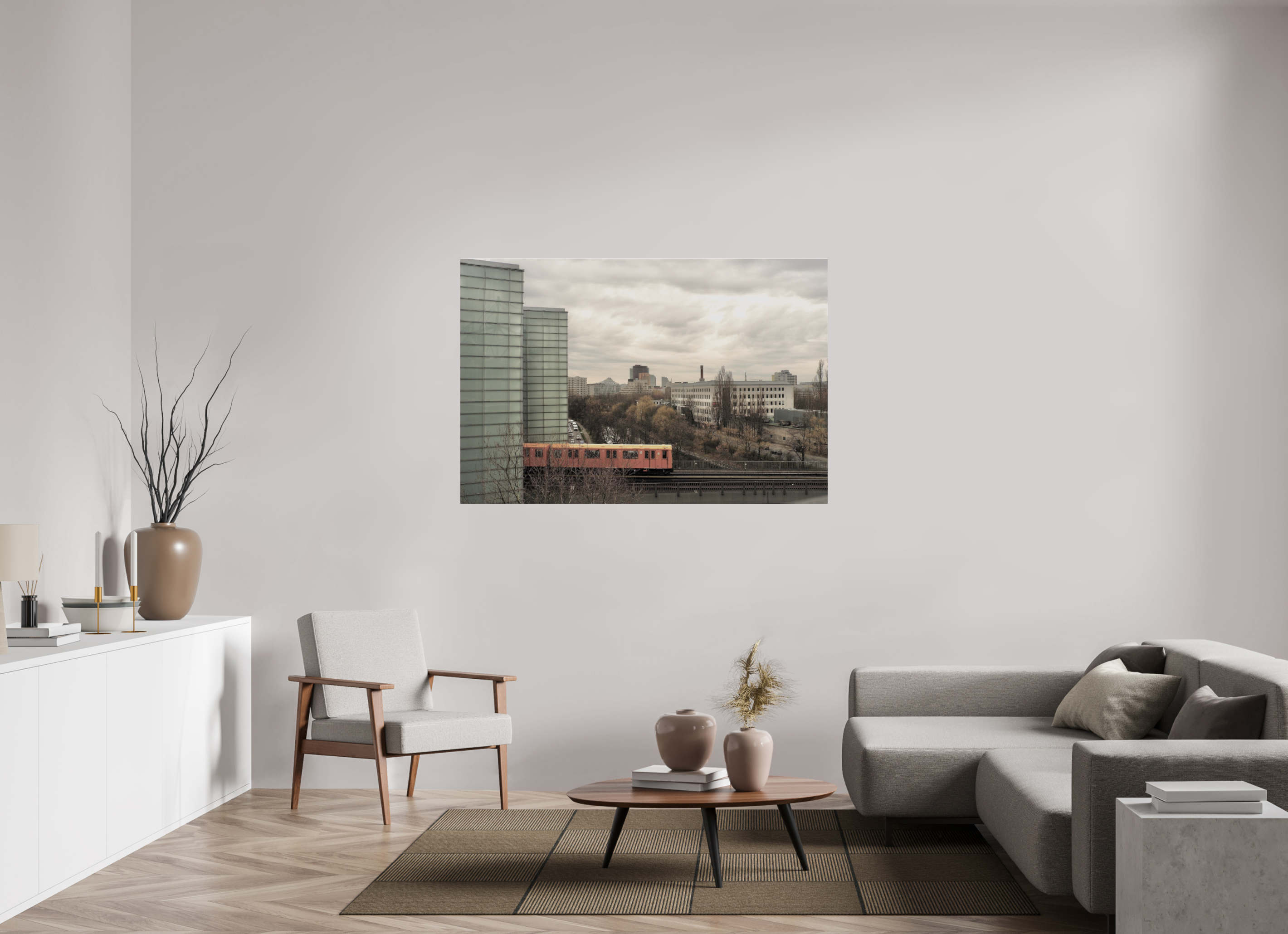 150 x 100 cm, Photo Print Under Acrylic Glass Berlin Color