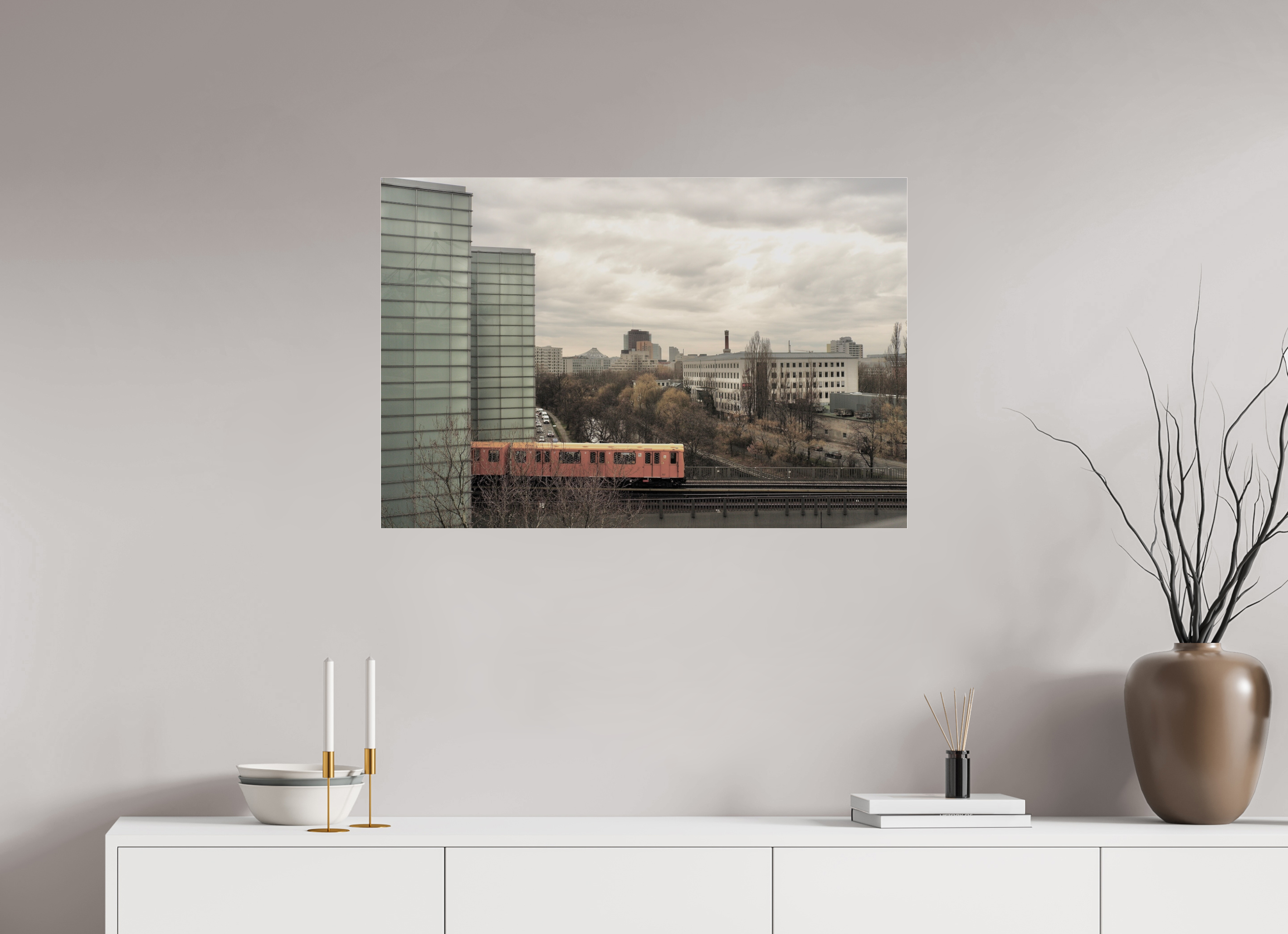 90 x 60 cm, Photo Print Under Acrylic Glass Berlin Color